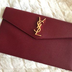 SAINT LAURENT - Red Uptown Pouch (Authentic)